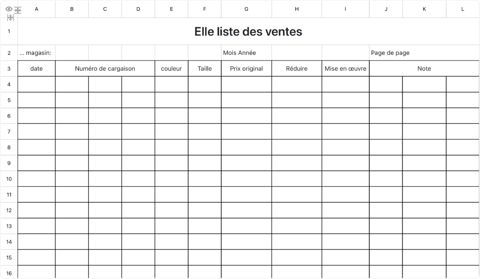 Elle liste des ventes